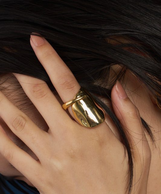 【loni】Benjamin asymmetry ring /アシンメトリーデザインリング