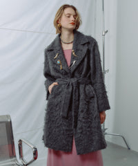 【yae】Color shaggy coat / カラーシャギーコート