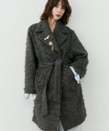 【yae】Color shaggy coat / カラーシャギーコート