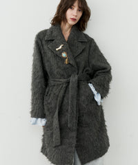 【yae】Color shaggy coat / カラーシャギーコート