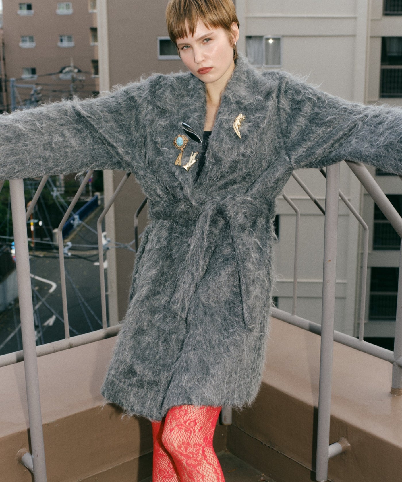 yae】Color shaggy coat / カラーシャギーコート – LA BELLE ETUDE