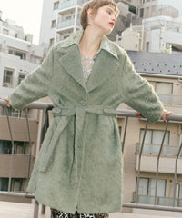 【yae】Color shaggy coat / カラーシャギーコート