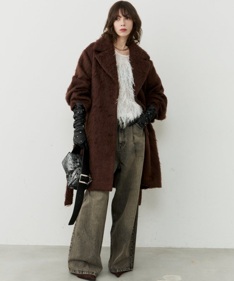 yae】Color shaggy coat / カラーシャギーコート – LA BELLE ETUDE