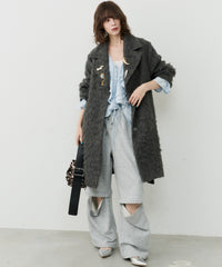 【yae】Color shaggy coat / カラーシャギーコート