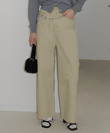 【GIUNON】back belt adjustable denim / バックベルトアジャスタブルデニム