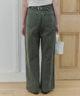 【GIUNON】back belt adjustable denim / バックベルトアジャスタブルデニム