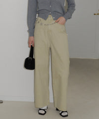 【GIUNON】back belt adjustable denim / バックベルトアジャスタブルデニム