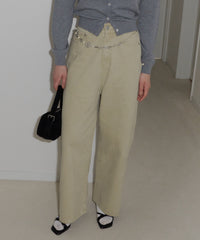 【GIUNON】back belt adjustable denim / バックベルトアジャスタブルデニム