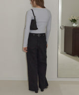 【GIUNON】back belt adjustable denim / バックベルトアジャスタブルデニム
