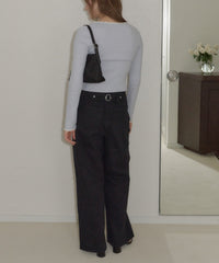 【GIUNON】back belt adjustable denim / バックベルトアジャスタブルデニム