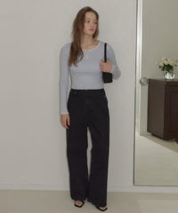 【GIUNON】back belt adjustable denim / バックベルトアジャスタブルデニム