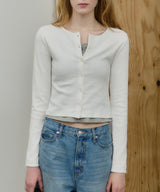 【GIUNON】eyelet scallop soft cardigan / アイレットスカラップソフトカーディガン