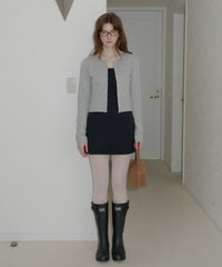 【GIUNON】eyelet scallop soft cardigan / アイレットスカラップソフトカーディガン