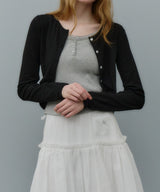 【GIUNON】eyelet scallop soft cardigan / アイレットスカラップソフトカーディガン