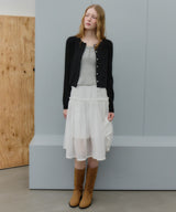【GIUNON】eyelet scallop soft cardigan / アイレットスカラップソフトカーディガン