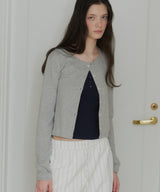 【GIUNON】eyelet scallop soft cardigan / アイレットスカラップソフトカーディガン