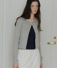 【GIUNON】eyelet scallop soft cardigan / アイレットスカラップソフトカーディガン