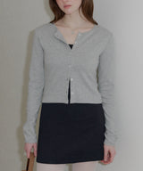 【GIUNON】eyelet scallop soft cardigan / アイレットスカラップソフトカーディガン