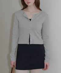 【GIUNON】eyelet scallop soft cardigan / アイレットスカラップソフトカーディガン