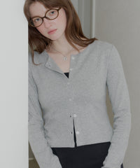【GIUNON】eyelet scallop soft cardigan / アイレットスカラップソフトカーディガン