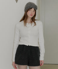 【GIUNON】eyelet scallop soft cardigan / アイレットスカラップソフトカーディガン