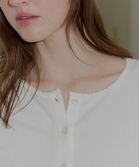 【GIUNON】eyelet scallop soft cardigan / アイレットスカラップソフトカーディガン