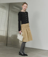 【GIUNON】eyelet scallop soft cardigan / アイレットスカラップソフトカーディガン