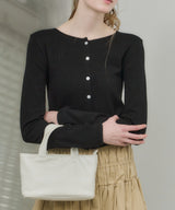 【GIUNON】eyelet scallop soft cardigan / アイレットスカラップソフトカーディガン