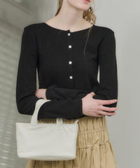 【GIUNON】eyelet scallop soft cardigan / アイレットスカラップソフトカーディガン