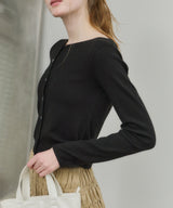 【GIUNON】eyelet scallop soft cardigan / アイレットスカラップソフトカーディガン