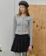 【GIUNON】eyelet scallop soft cardigan / アイレットスカラップソフトカーディガン