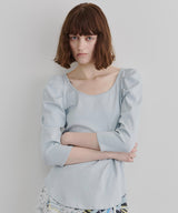 【再入荷】ギャザーパフショートスリーブカットソー