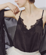 レースモチーフマットサテンキャミ