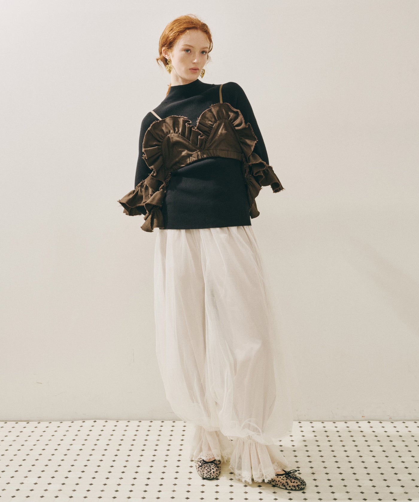 J1U by LA BELLE ETUDE】裾レースチュールバルーンパンツ – LA BELLE