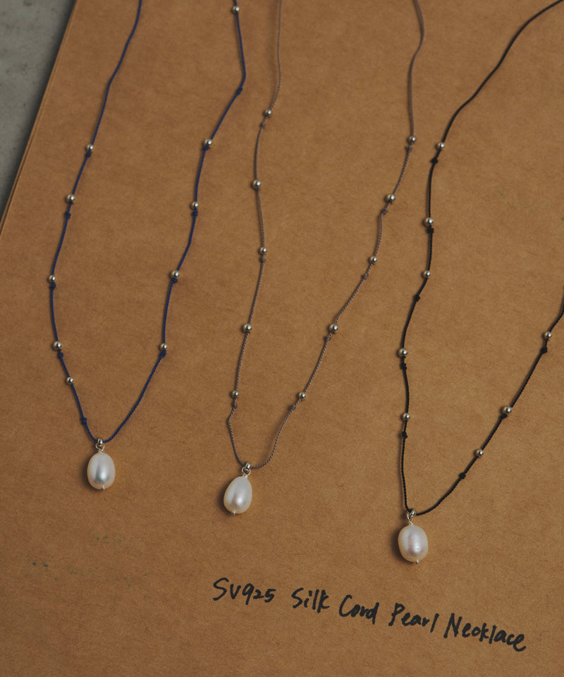 【loni】 Silver925 Silk Cord Pearl Necklace
