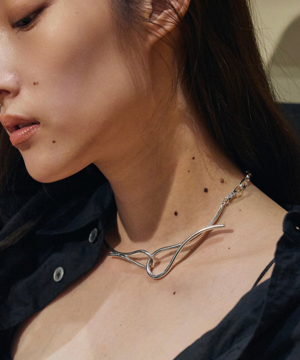 【loni】Ivy Asymmetry Choker/アシンメトリーデザインチョーカー