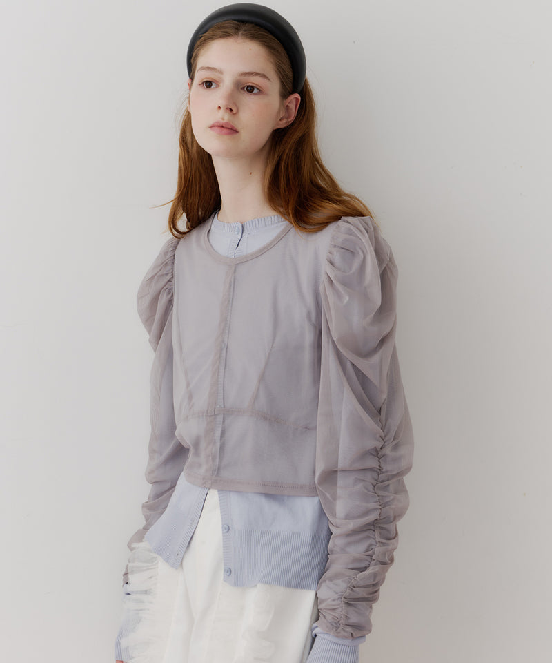 【予約】【J1U by LA BELLE ETUDE】シアーチュールSETカーディガン