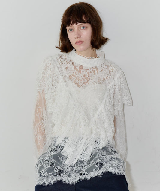 【予約】2WAY vintage調モチーフレースつけ衿