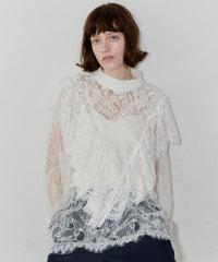 【予約】2WAY vintage調モチーフレースつけ衿