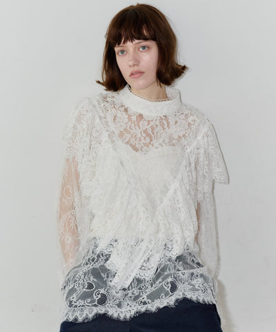 【予約】2WAY vintage調モチーフレースつけ衿
