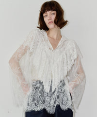 2WAY総レースVネックオーバーTOPS