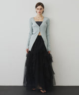 バックスリットリブカーディガン