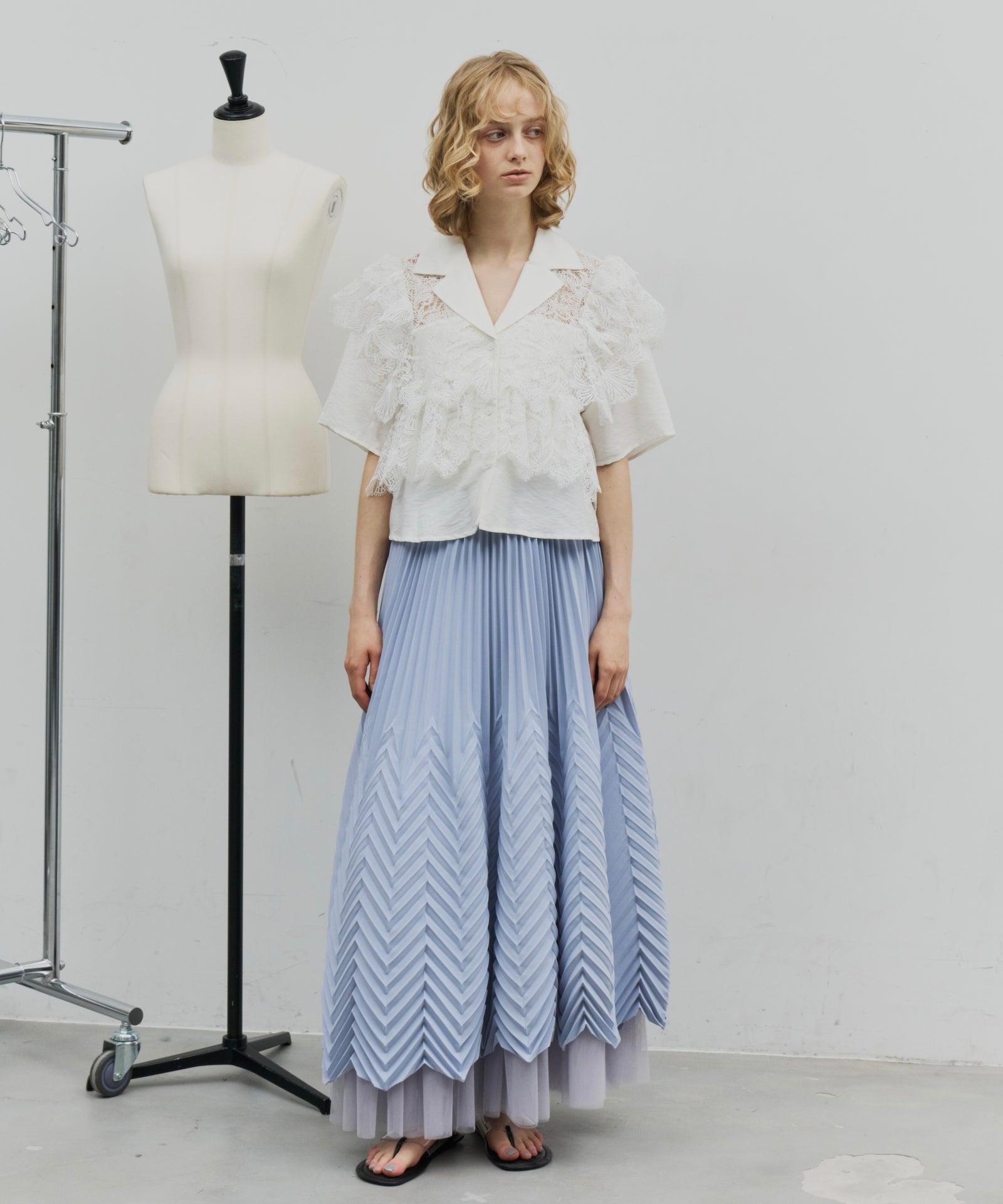 TEN by LA BELLE ETUDE】シアーヨークレース開衿シャツ – LA BELLE