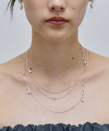 【loni】Silver925 Random Chain Pearl Necklace