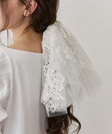 【予約開始待ち】モチーフレース×チュールBIGシュシュ