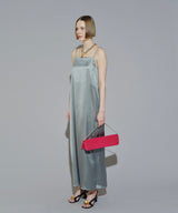 【yae】Side slit satin one-piece