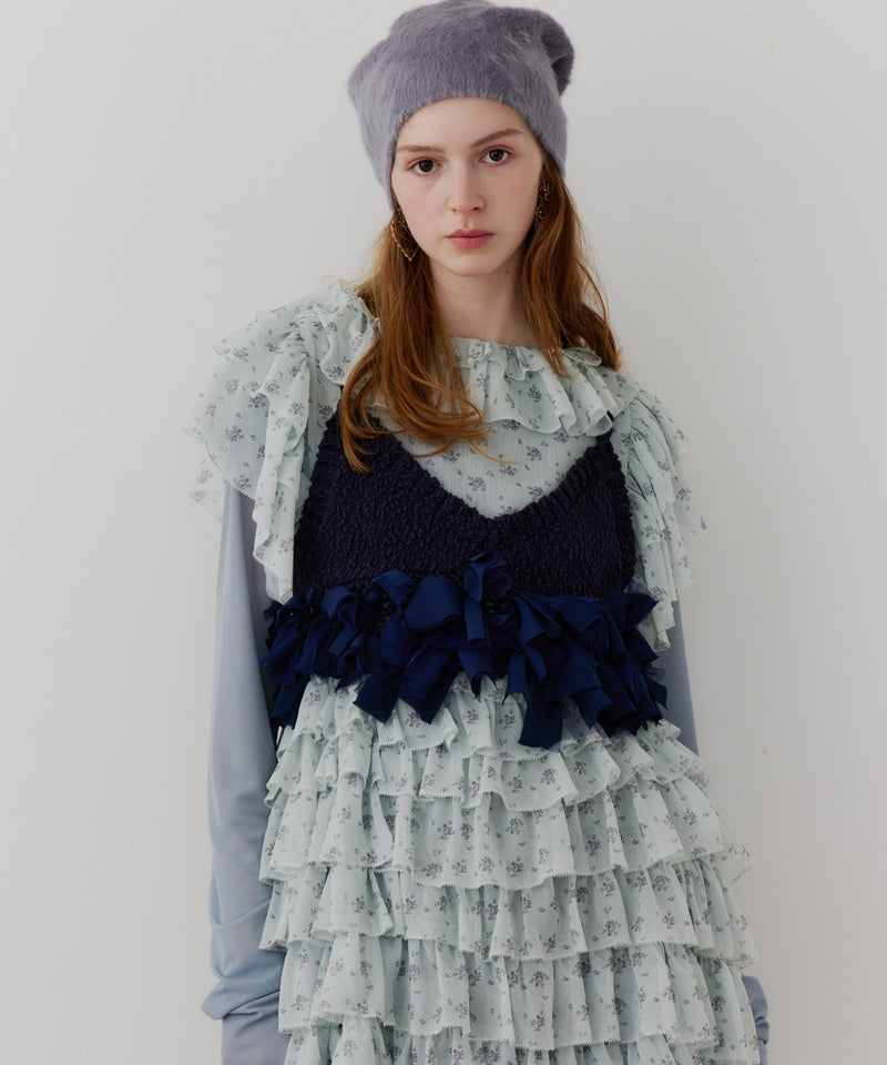 【J1U by LA BELLE ETUDE】メニーリボンニットビスチェ