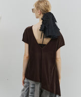 【予約】2wayシアーベロアアシンメトリーTOPS
