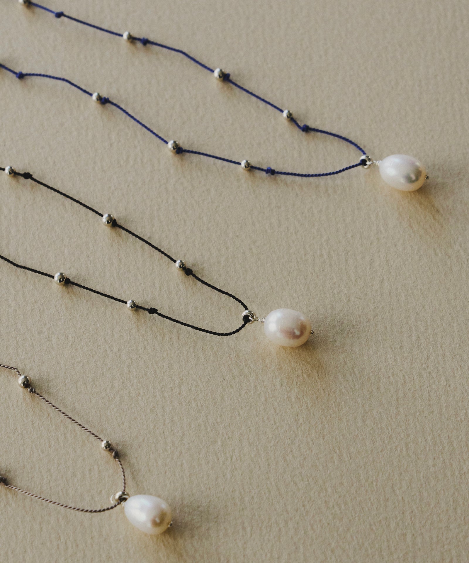 loni】 Silver925 Silk Cord Pearl Necklace – LA BELLE ETUDE online