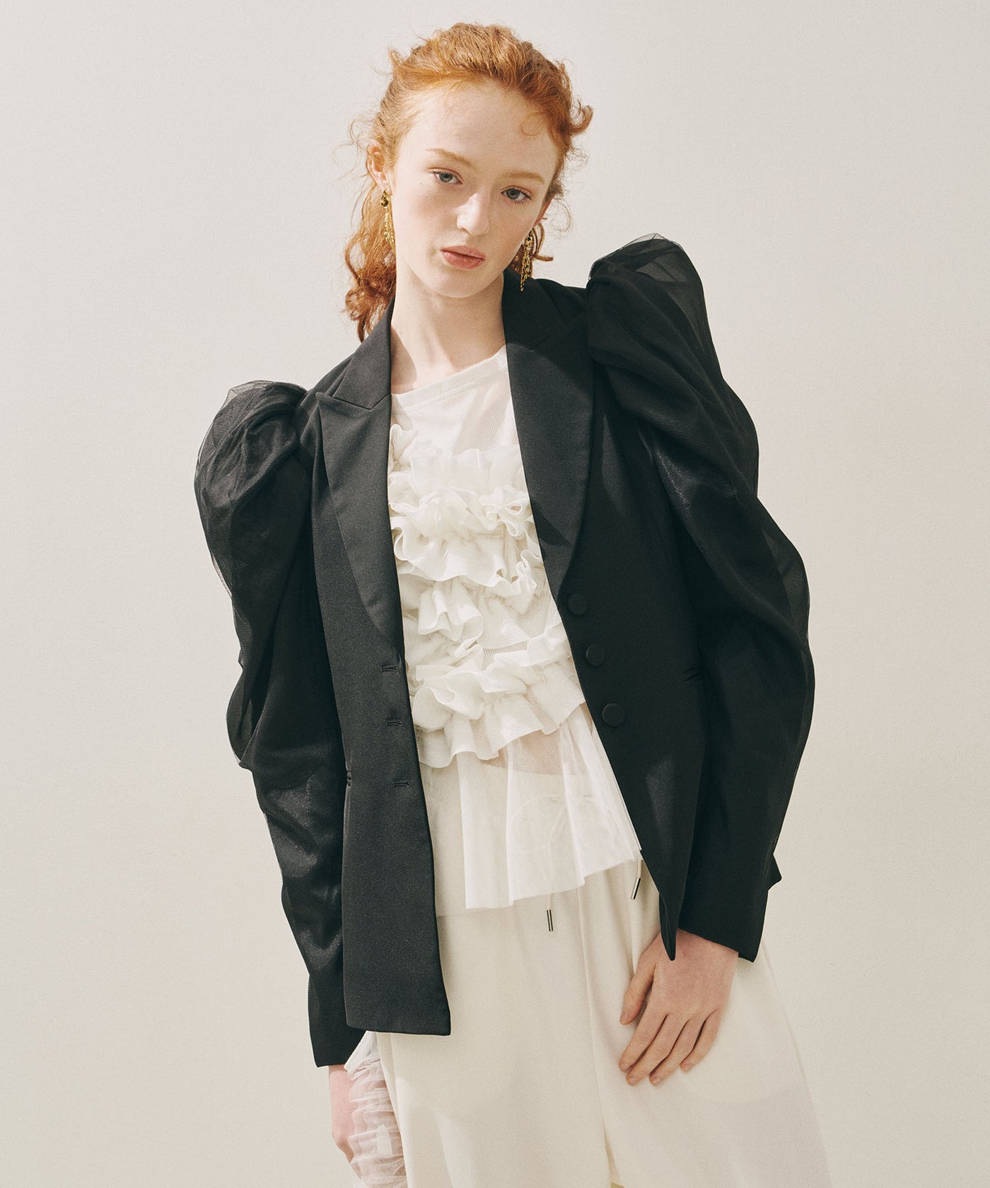 J1U by LA BELLE ETUDE】パワーパフショルダージャケット – LA BELLE